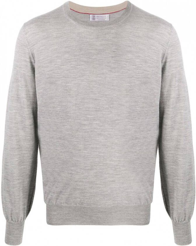 Brunello Cucinelli Pullover met ronde hals Grijs