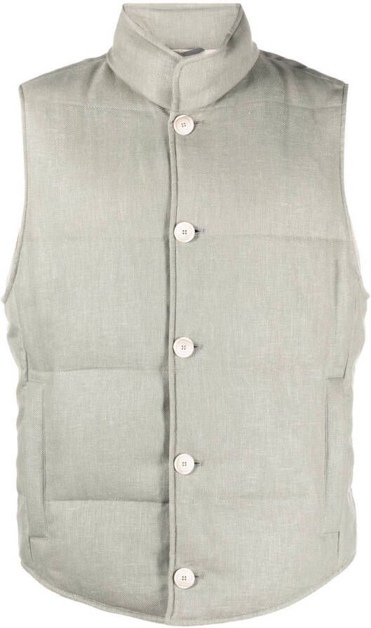 Brunello Cucinelli Gewatteerde bodywarmer Groen