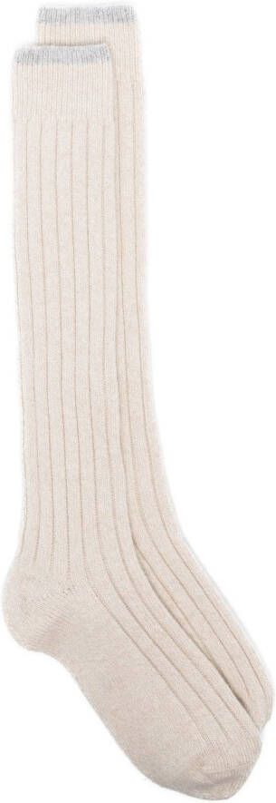Brunello Cucinelli Kasjmier sokken Beige