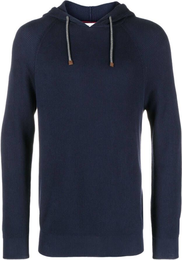 Brunello Cucinelli Ribgebreide trui Blauw