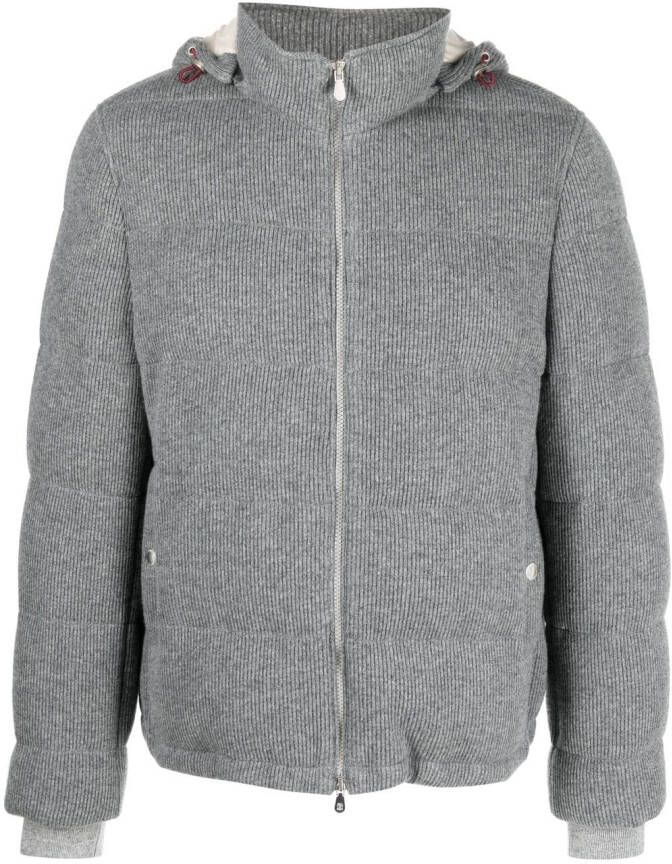 Brunello Cucinelli Kasjmier jack Grijs