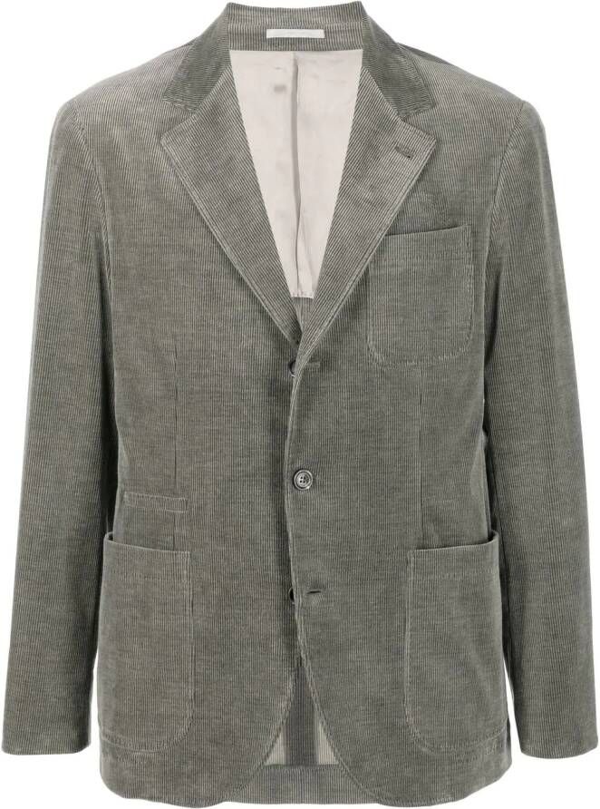 Brunello Cucinelli Ribfluwelen blazer Groen