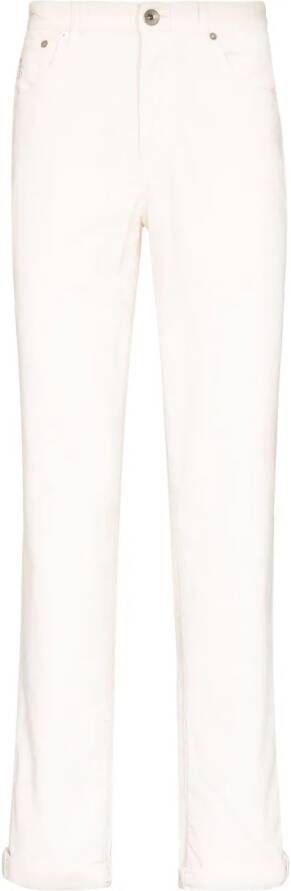 Brunello Cucinelli Ribfluwelen broek Wit
