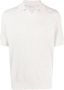 Brunello Cucinelli Ribgebreid poloshirt Grijs - Thumbnail 1