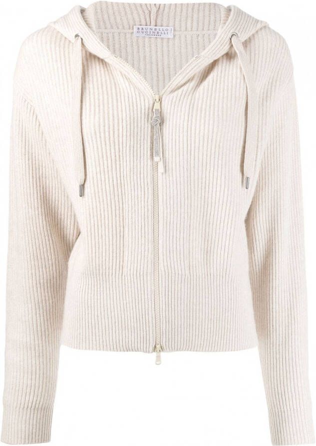 Brunello Cucinelli Ribgebreid vest Beige