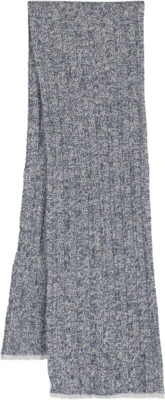 Brunello Cucinelli Ribgebreide sjaal Blauw