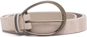 Brunello Cucinelli Leren gespriem Beige