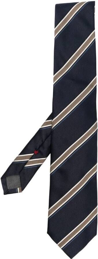 Brunello Cucinelli Gestreepte stropdas Blauw