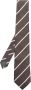 Brunello Cucinelli Gestreepte stropdas Bruin - Thumbnail 1