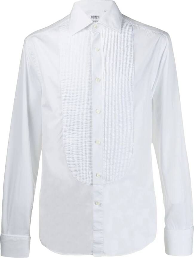 Brunello Cucinelli Shirt met geplooide voorkant Wit