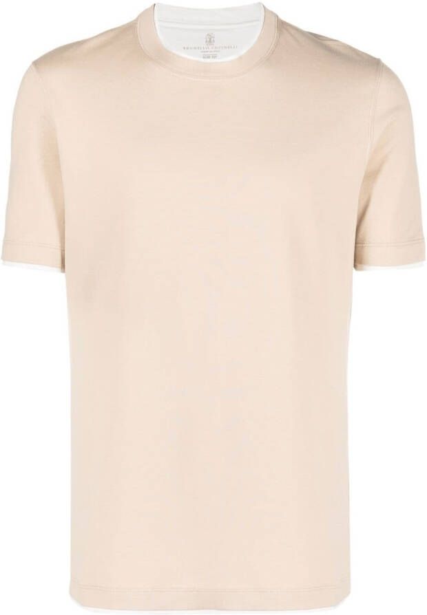 Brunello Cucinelli T-shirt met korte mouwen Beige