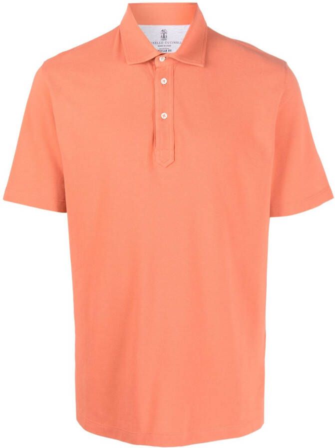 Brunello Cucinelli Katoenen poloshirt Oranje
