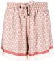 Brunello Cucinelli Shorts met geometrische print Rood - Thumbnail 1