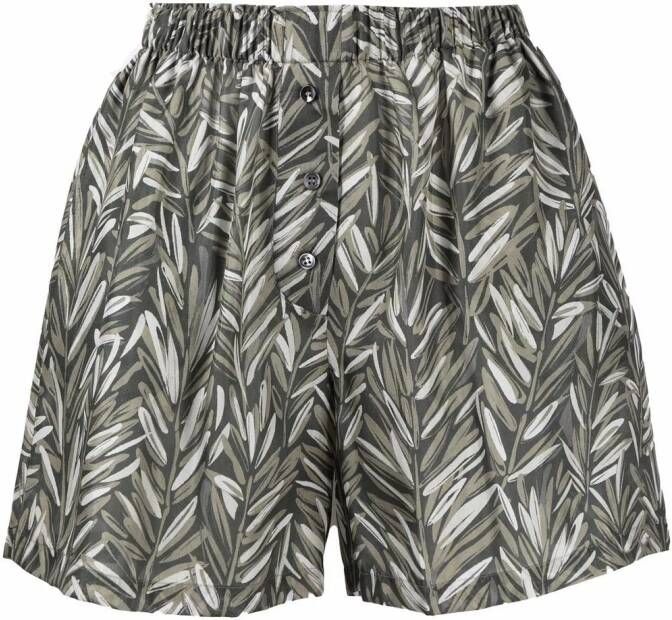 Brunello Cucinelli Shorts met print Groen