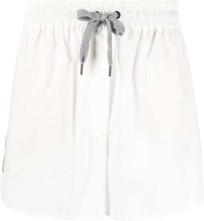 Brunello Cucinelli Shorts met trekkoord Wit