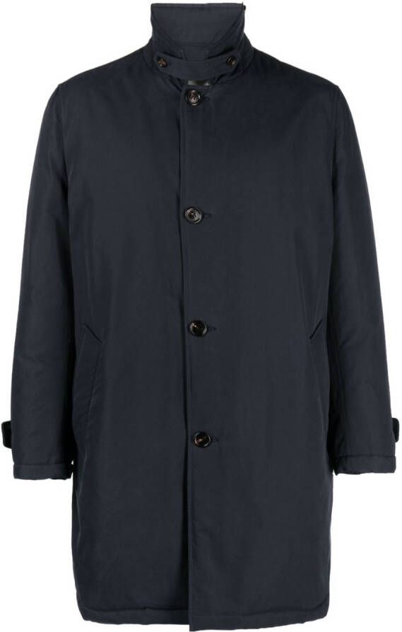 Brunello Cucinelli Jas met enkele rij knopen Blauw
