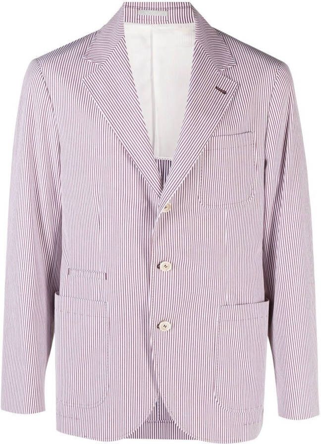Brunello Cucinelli Colbert met enkele rij knopen Wit