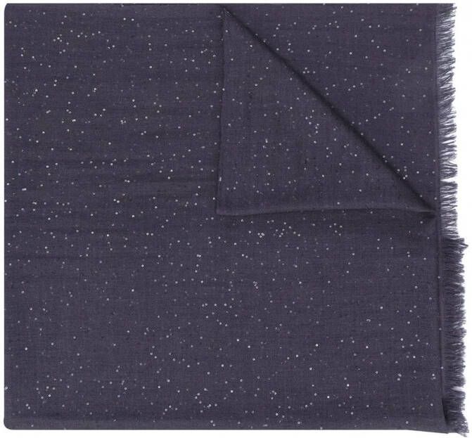 Brunello Cucinelli Sjaal met textuur Blauw