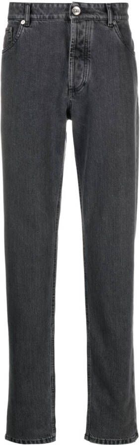 Brunello Cucinelli Slim-fit jeans Grijs