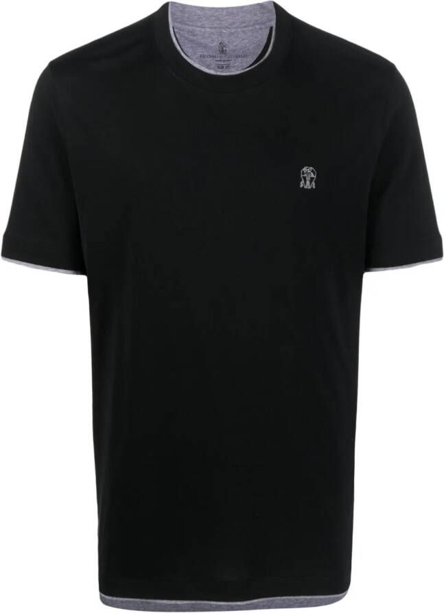 Brunello Cucinelli Slim-fit T-shirt Zwart