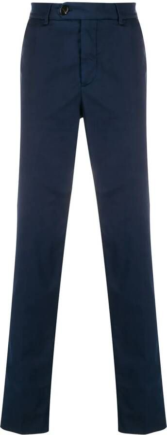 Brunello Cucinelli Slim-fit chino Blauw