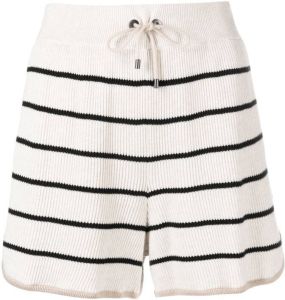 Brunello Cucinelli striped cotton bermuda shorts Beige
