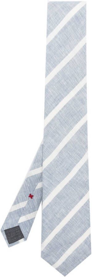 Brunello Cucinelli Gestreepte stropdas Blauw