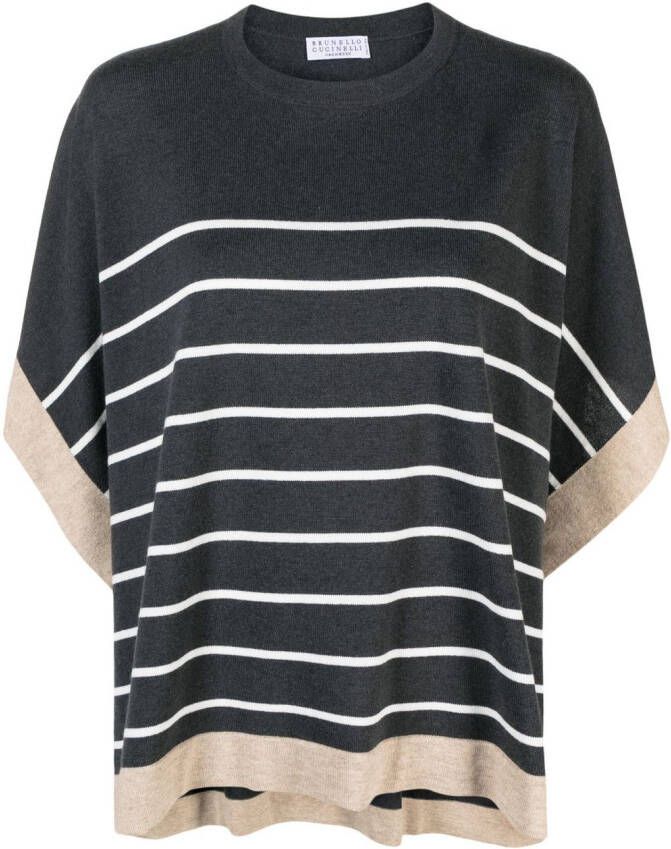 Brunello Cucinelli Mouwloze top Grijs