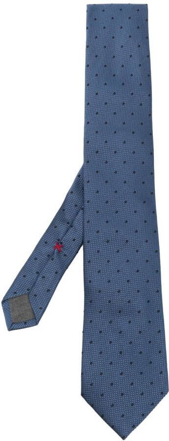 Brunello Cucinelli Stropdas met stippen Blauw