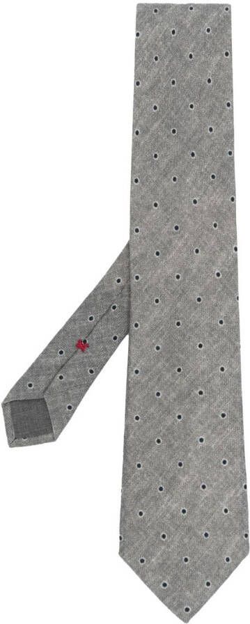 Brunello Cucinelli Stropdas met stippen Grijs