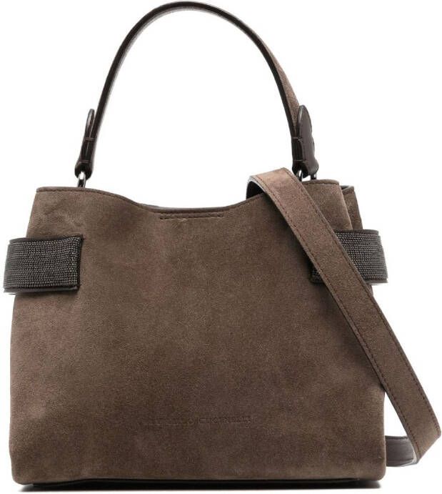 Brunello Cucinelli Kleine Essence shopper Bruin