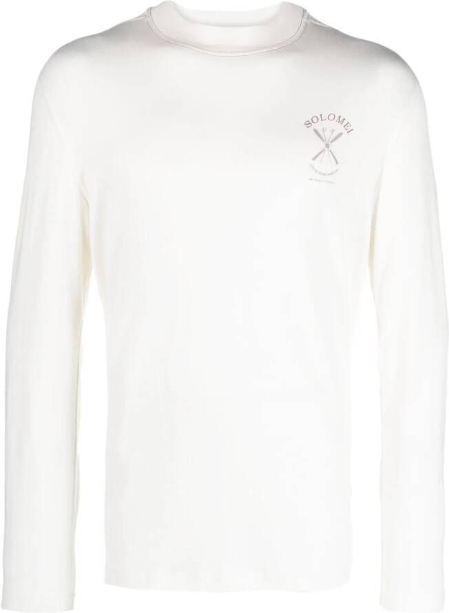 Brunello Cucinelli T-shirt met borduurwerk Wit