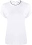 Brunello Cucinelli T-shirt met contrasterende afwerking Wit - Thumbnail 1