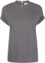 Brunello Cucinelli T-shirt met glitter afwerking Grijs - Thumbnail 1