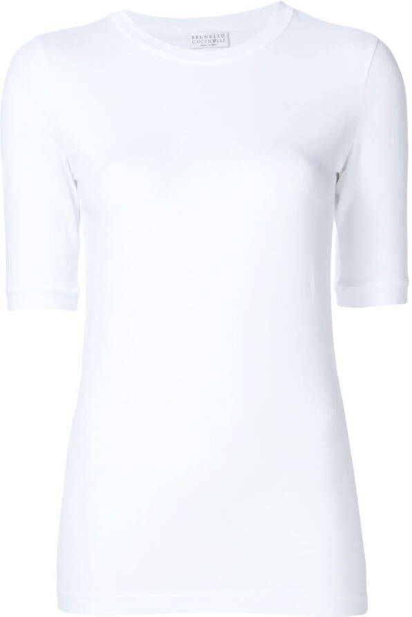 Brunello Cucinelli T-shirt met halve mouwen Wit