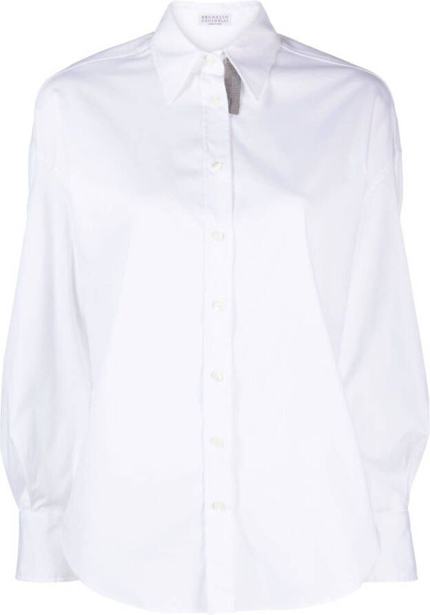 Brunello Cucinelli T-shirt met kettingdetail Wit