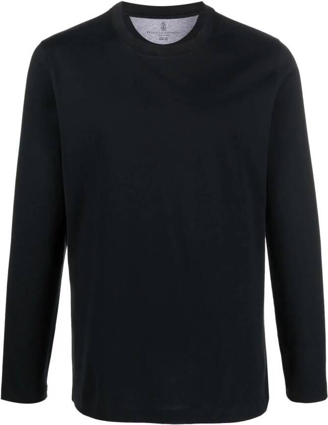 Brunello Cucinelli T-shirt met lange mouwen Zwart