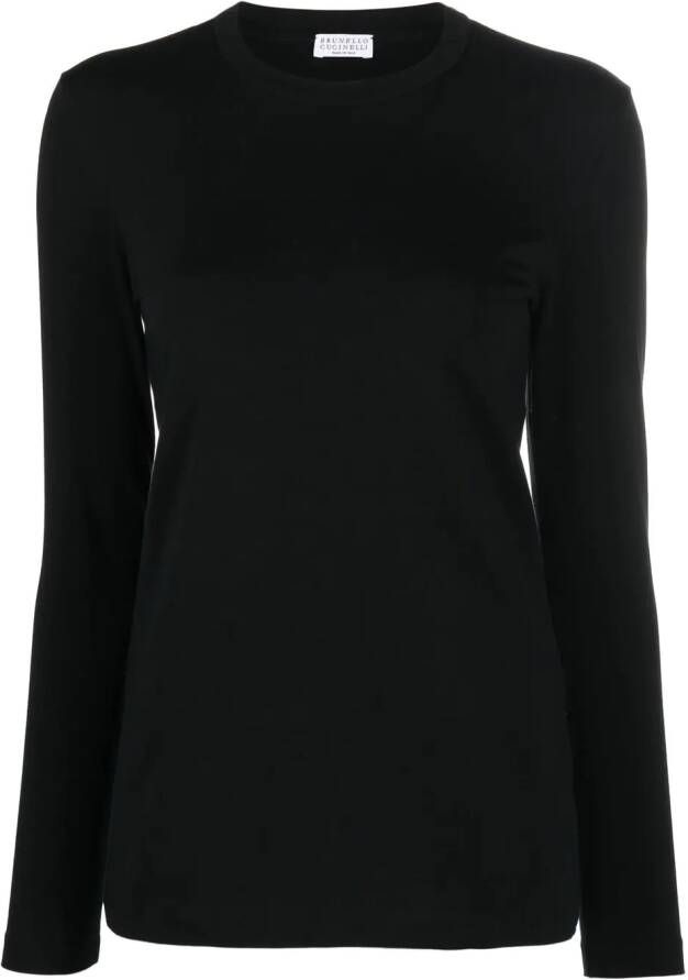 Brunello Cucinelli T-shirt met lange mouwen Zwart