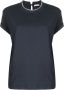 Brunello Cucinelli T-shirt met ronde hals Blauw - Thumbnail 1