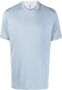 Brunello Cucinelli T-shirt met ronde hals Blauw - Thumbnail 1