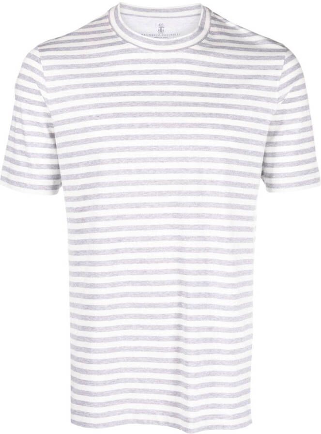 Brunello Cucinelli T-shirt met ronde hals Grijs