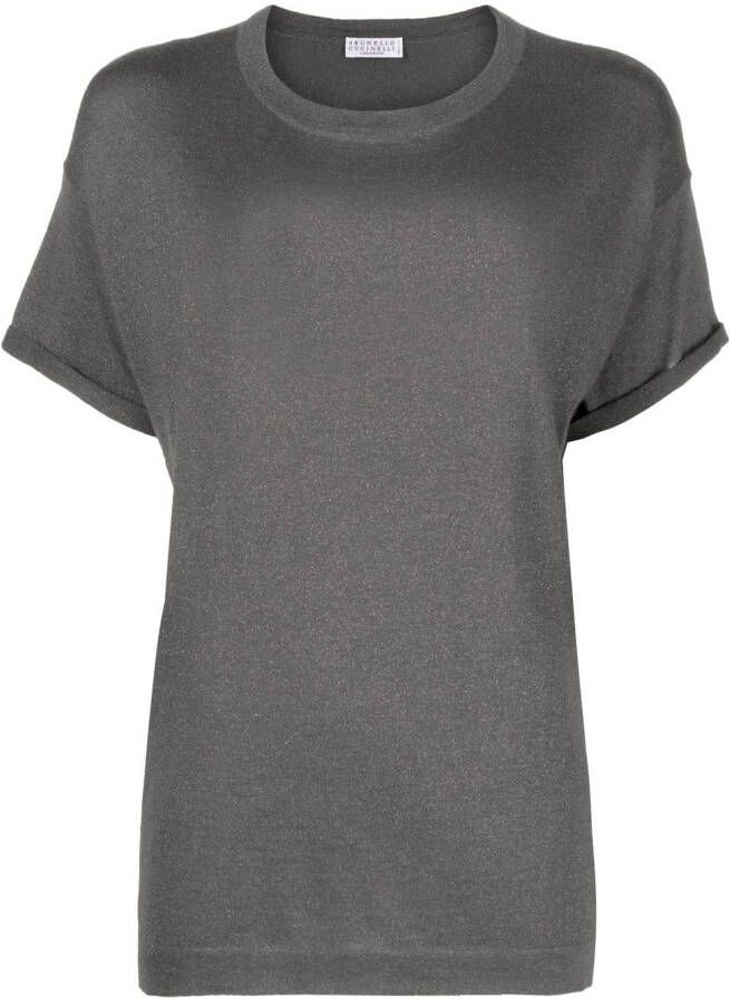 Brunello Cucinelli T-shirt met ronde hals Grijs