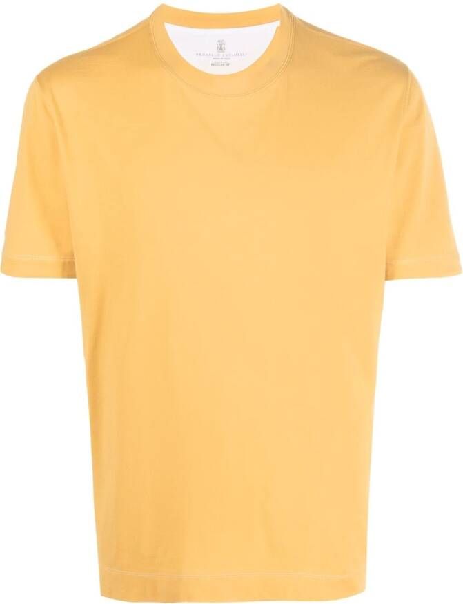 Brunello Cucinelli T-shirt met ronde hals Oranje