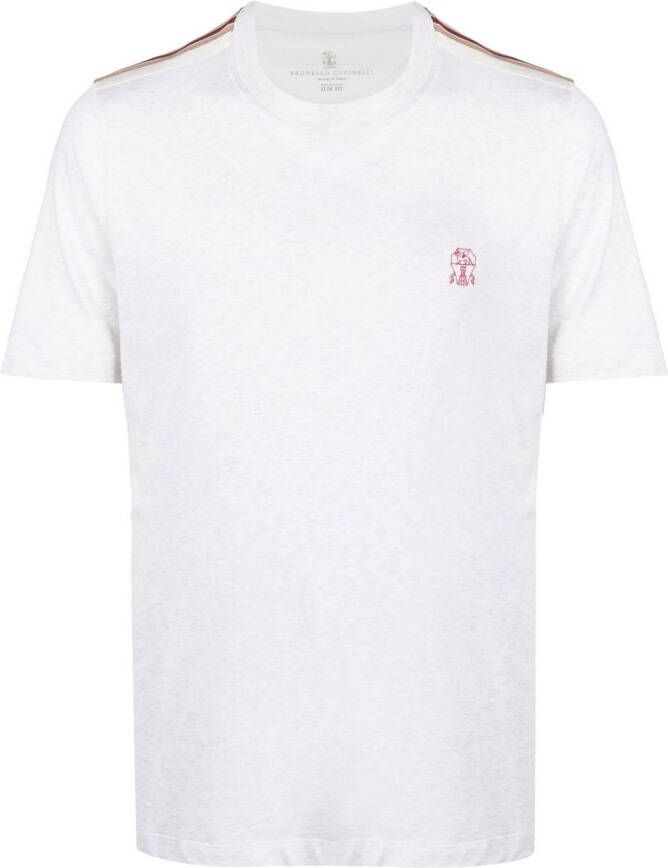 Brunello Cucinelli T-shirt met ronde hals Wit