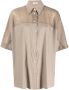 Brunello Cucinelli T-shirt verfraaid met pailletten Beige - Thumbnail 1