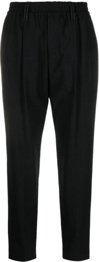 Brunello Cucinelli Cropped pantalon Zwart