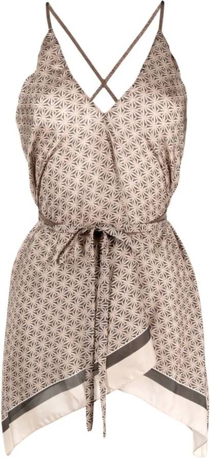 Brunello Cucinelli Top met geometrische print Beige