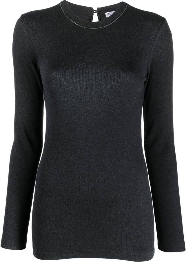 Brunello Cucinelli Top met kettingkraag Grijs