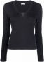 Brunello Cucinelli Top met V-hals Zwart - Thumbnail 1
