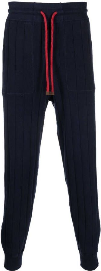 Brunello Cucinelli Trainingsbroek met toelopende pijpen Blauw